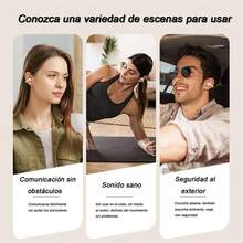 Auriculares inalámbricos con clip TRYMISS M8, con una duración de batería de 180 horas, calidad de sonido de alta definició,diseño en platino y blanco, compacto, refinado, elegante y de alta gama: funciona tanto como auriculares deportivos como accesorio de moda,Cancelación de ruido ambiental ENC, resistencia al agua IPX5 y Bluetooth 5.3,Diseño verdaderamente abierto, uso imperceptible que protege la audición,Día del Padre - Negro - Ver 6