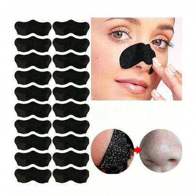 5 Pieces/10 Pieces/20 Pieces/30 Pieces/50 Pieces/100 Pieces Of Deep Cleansing And Blackhead Removal Nose Patch, Effectively Removing Impurities From The Nose And Facial Pores, Naturally Exfoliating, Gently Unclogging Pores (Please Wet The Nose Before Use)