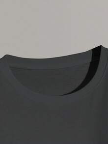 Men's Casual Motorcycle Slogan Print Sports T-Shirt, Summer - Grey - View 3