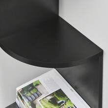 Étagère d'Angle Murale, Étagère de Rangement à 5 Niveaux, Étagère à Plantes, pour Chambre à Coucher, Salon, Salle de Bain, Bureau à Domicile, Noir d'Encre - Noir - Voir 2