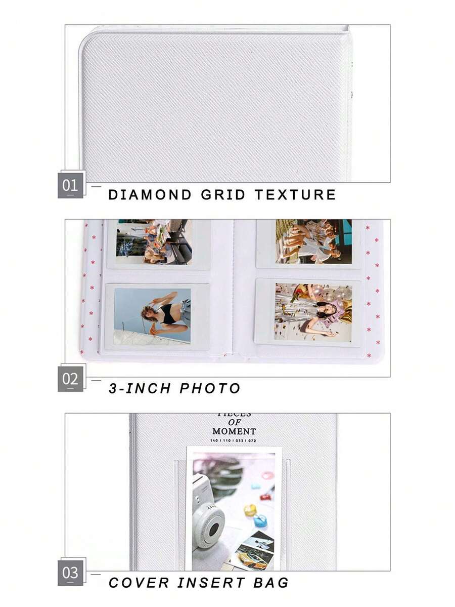 64 Pockets Photo Album Compatible With Mini 12/11/9 Instant Camera, Large Capacity Card Sleeve Album, Multi-Color Photo Storage Booklet - Multicolor - View 1