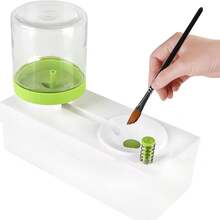 Brush Washer Clean Cycle Brush Washer Pen Washer - Green - View 2