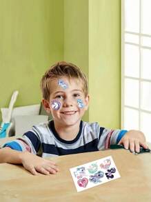 Süße Cartoon Einhorn Jungen Mädchen Temporäre Aufkleber, wasserfeste Fake Körpermalerei Aufkleber rechteckig, hält 2-5 Tage, lustige Arme, Cartoon Mode Y2K Aufkleber