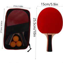 2pcs Professional Table Tennis Rackets Highly Elastic Training Set, Indoor/Outdoor Sports Equipment, Include 2 Table Tennis Rackets, Racket Bag, And 3pcs Ping Pong Balls
