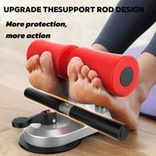 Sit-Up Bar Floor, Portable Sit-Up Fitness Equipment With 2 Power Suction Cups And Adjustable Kickstand, Home Exercise Equipment With Massage Rollers For Bedroom, Living Room, Home And Office, Mother's Day Gift