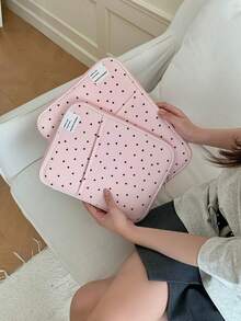 Korean-Style Laptop Bag, Multi-Functional Shock-Absorbing Laptop Bag, Compatible With 10/11/12.9-Inch IPad And 13-Inch Laptops - Pink - View 6