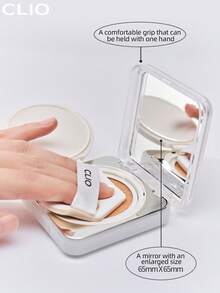 Clio K-Beauty KILL COVER FOUNWEAR 氣墊粉底液 THE ORIGINAL 15g*2 [含補充裝] SPF50+ PA++++，適用乾性與油性混合肌膚，全遮瑕、長效持妝、半啞光自然妝感、貼膚、無粉感、輕盈、可疊加遮瑕度 - #21N LINEN - 查看 7