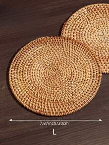 1 件圆形藤条隔热垫情人节、情人节婚礼、生日、防滑厨房用具，搭配舒适的秋冬风格、家居和厨房必备品、厨房卫生必备品