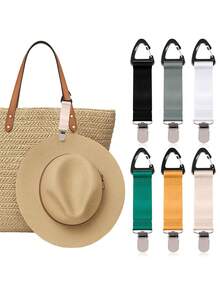 6pcs Outdoor Hat Clip, Suitable For Travel On Bag, Beach Vacation/Cruise Essential Hat Rack, Strong Grip Space Saving Hat Clip, Women/Family Travel Accessories, Summer Essentials - Multicolor - View 1