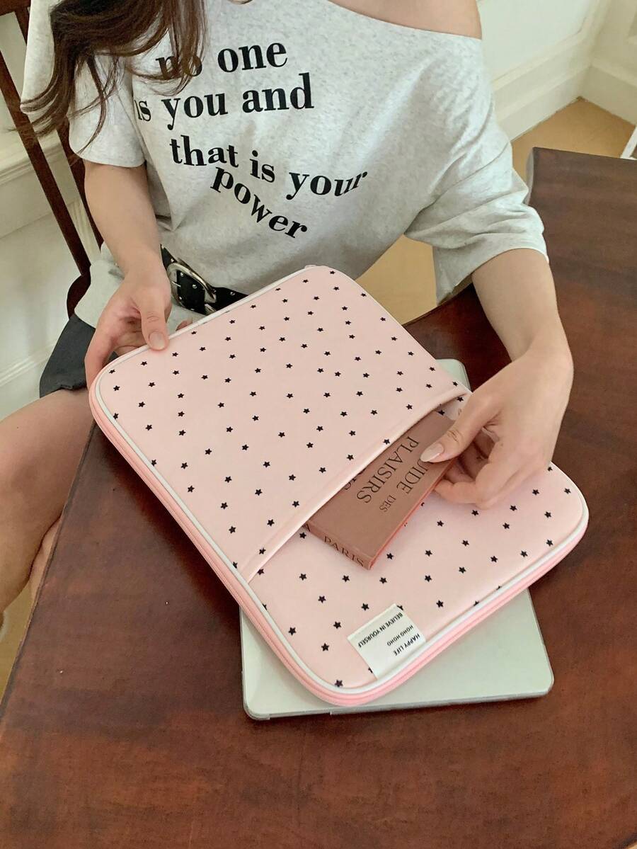 Korean-Style Laptop Bag, Multi-Functional Shock-Absorbing Laptop Bag, Compatible With 10/11/12.9-Inch IPad And 13-Inch Laptops - Pink - View 1