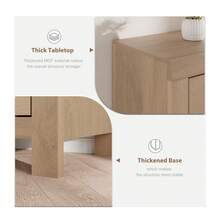 Farmhouse TV Stand For 75/80 Inch TVs, 70" Long Entertainment Center With 6 Storage Drawers & Soundbar Shelf, White Television Consoles Stands For Living Room, Bedroom - 卡其色 - 查看 5