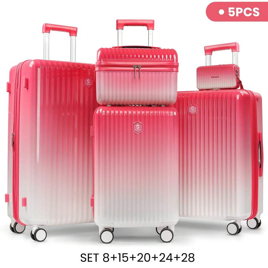 可扩展行李箱套装，斜挎包，耐用，配备静音万向轮、TSA海关锁，多种尺寸可选，100% PC硬壳和铝合金拉杆，20英寸、24英寸、28英寸可选，另配拉链袋和8英寸铝合金袋，单箱或套装可选。行李箱、拉杆箱、万向轮行李箱、旅行箱、硬壳行李箱、登机箱、带轮行李箱、男士旅行必备、女士旅行必备、度假旅行、商务旅行、大容量旅行必备、旅行配件、旅行收纳包、旅行用品 - TriplePink - 查看 1