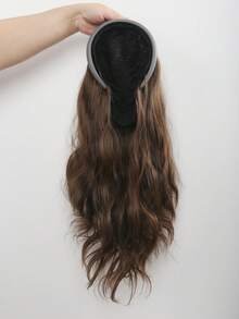 Grey Headband Wig For Kids 20inch Synthetic Half-Wig Big Wave Hair Accessories For Party Daily - Brown - View 6