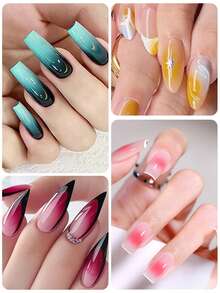 Beautizon Nailartlab 1 Confezione di 9 Colori di Perline per Unghie Halo Dye Powder, Smalto Halo Dye Glitter Lucido Stile Y2K per Decorazione Unghie Fai-da-Te per Donne