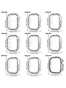 4 Packs Bling Case Crystal Rhinestone Protector Bumper With Screen Protector Compatible With Apple Watch Cover For Apple Watch Series Ultra/SE/10/9/8/7/6/5/4, Compatible With Apple Watch Case 40/41/42/44/45/46/49mm, Protective Face Cover Sparkling