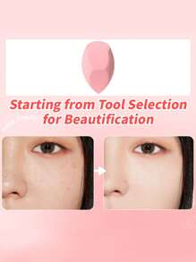 1pc Extra Large 2-In-1 Makeup Sponge, Olive Oil Shaped Dual-Edged Makeup Puff, Reusable & Washable Makeup Applicator Suitable For Powder, Liquid, Setting Makeup, Soft Texture, Ideal For Men And Women, Portable Daily/Travel Essential