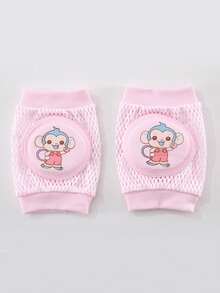 2 件婴儿爬行和行走虎纹护膝，适合幼儿的薄型护膝，婴幼儿防滑护膝，轻便夏季护肘 - 粉色 - 查看 5