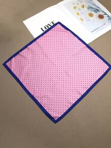 1pc Men's Floral Geometric Pocket Square/Handkerchief, Suitable For Suits, Business, Street Style
