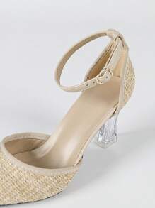 2025 Pointed Toe Chunky High Heel Casual Women Shoes