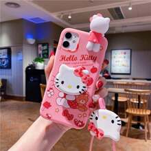 Sanrio Sanrio Cartoon Handyhülle mit Ständer, geeignet für 16/15/14/13/12/11/XS/XR/X Plus Pro Max, TPU Softcase Cartoon Niedlich und Modisch Rundum-Schutz Handyhülle
