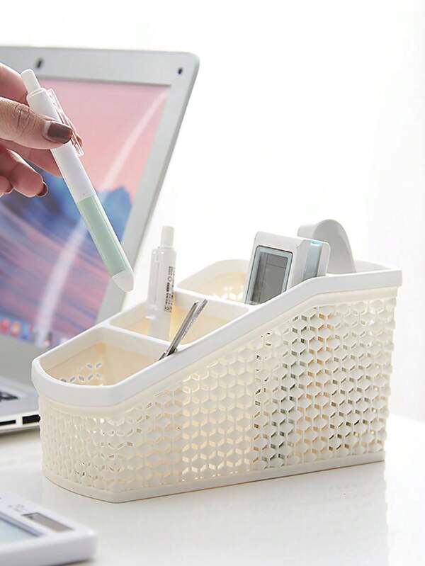 Home Cosmetics Storage Box; Makeup Brush; Lipstick; Desktop Partition Plastic Storage Box; Pen Holder.
