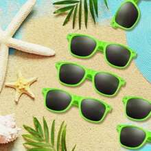 10pcs/Pack Retro Classic Party Glasses, 80s Party Glasses, Adult Party Favors, Vintage Style Glasses, Holiday Decorations, Daily Accessories, Cool Gadgets, Creative Gifts - Green - View 8