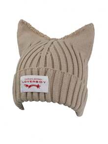 女士时尚百搭可爱耳针织帽 - 彩色 - 查看 21