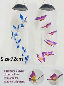 7 Style Outdoor Waterproof Solar Wind Chime Lamp, Portable Color-Changing LED Wind Chime Suitable For Home Decor Outdoor Garden Patio Porch Window Lawn Deck Terrace Tree Fence Porch Balcony Family Dinner Birthday Party Wedding Decor Atmosphere Light - Multicolor - View 6