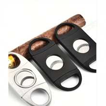 Cortacigarros de doble hoja de acero inoxidable, tijeras de cigarro modernas y sencillas, herramientas para tabaco, cortadores y tijeras para tabaco
