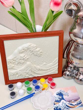 Vibrant Hand-Painted Wall Art For Modern Home Decor,-Artisan Relief Panel | Organic Textures & Natural Pigments",A Suitable Gift For Friends