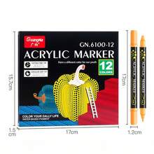 Erorex Acrylic Paint Marker Pens Set Of 12 Premium Dual Tips Acrylic Paint Pens For Rock Painting Wood Canvas Stone Glass Ceramic Surfaces Diy Art Crafts Back To School