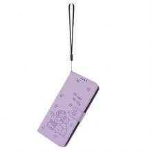 Luxury Wallet High-Quality With Card Slot Kickstand Hand Strap Magnetism Flip PU Artificial Leather Case Compatible With Iphone Compatible With Samsung Galaxy Compatible With Xiaomi Compatible With Redmi Compatible With Huawei Compatible With Pixel Compatible With Moto Compatible With Oppo Compatible With Realme Compatible With Oneplus Business Shockproof Protective Cover Waterproof Anti-Fall Scratch Resistant,International Version, Not The Domestic Version - Purple - View 3