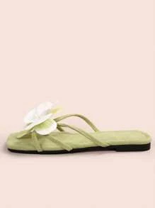 Zapatillas de tacón plano con estampado floral francés para mujer, nuevas sandalias de verano de moda casual, apropiadas para citas, fiestas, ir al trabajo, compras, reuniones, vacaciones, playa
