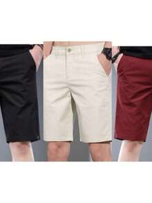 Kit 3 Men's Twill Bermuda Shorts - Mustard Yellow - View 5