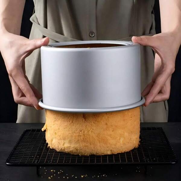 1 Stück/5 Stücke, runde Backform für Kuchen, höher, dicker, antihaftbeschichtetes Aluminium Material mit abnehmbarem Boden, geeignet für Kuchen, Knödel und Desserts - perfekte Wahl für Familienanlässe, Partys und geschichtete Snacks/Dessert-Service | glänzende Kuchenform, Backzubehör