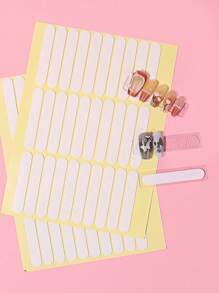 30 comprimés/feuille Bande adhésive double face spéciale pour pratique de nail art, support d'ongle long. Bande adhésive double face pour pratique de nail art, film pour ongles, accessoires pour ongles, outils pour ongles, outils de nail art, rentrée scolaire, ongles, outils pour ongles à clipser.