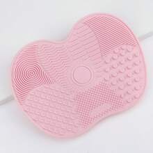 1-2pcs Small Apple Shaped Silicone Scrub Pad, Convenient Cleaning Tool With Suction Cup, Makeup Brush Cleaner Mat - Multicolor - View 20
