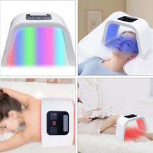 7 Color Led Mask Face Red Light Therapy Machine Home Beauty Salon Device For Skin Care Facial Neck And Body Rejuvenation Equipment Spa White Green Light - View 2
