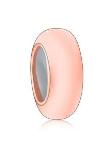Ein einfaches 925 Sterling Silber, rosévergoldet, runde Perlen mit Zwischenräumen, Schmuck für Frauen, Silberschmuck, für den täglichen Gebrauch, als Geschenk
