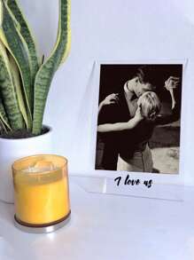 1 Placa de acrílico personalizada con foto de pareja, tamaño 4.72 X 6.29 pulgadas, con base de madera, perfecta para exhibir en el dormitorio, ideal para parejas, recién casados, aniversarios, regalos del Día de San Valentín