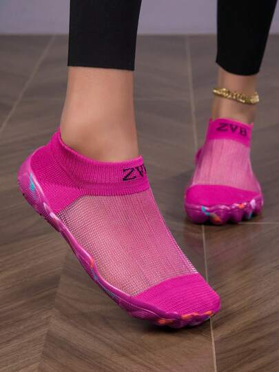 ZVB 适合赤脚爱好者的情侣水鞋，软底女士沙滩鞋，适合游泳、潜水、户外速干夏季凉鞋，钓鱼水鞋，防滑透气涉水鞋