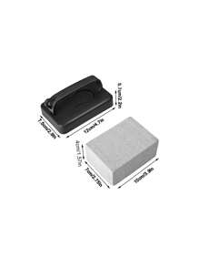 3pcs Heavy Duty BBQ Grill Cleaning Brush Set, Grill Cleaning Brick With Handle, Grill Cleaning Tools, Kitchen Cleaning Brush, Pumice Stone Grill Cleaner For Grill, Swimming Pool, Bathroom Sink, Kitchen Sink