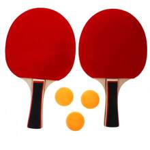 2pcs Professional Table Tennis Rackets Highly Elastic Training Set, Indoor/Outdoor Sports Equipment, Include 2 Table Tennis Rackets, Racket Bag, And 3pcs Ping Pong Balls
