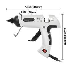 Hot Glue Gun, 60/100W Dual Power, Mini Hot Glue Gun With 20 Premium Glue Sticks And Oxford Cloth Bag, Fast Preheating & High Temp Melt Glue Gun For Crafts, Arts, DIY, Quick Home Repairs, White - US A Type Plug(110-127V) - View 9