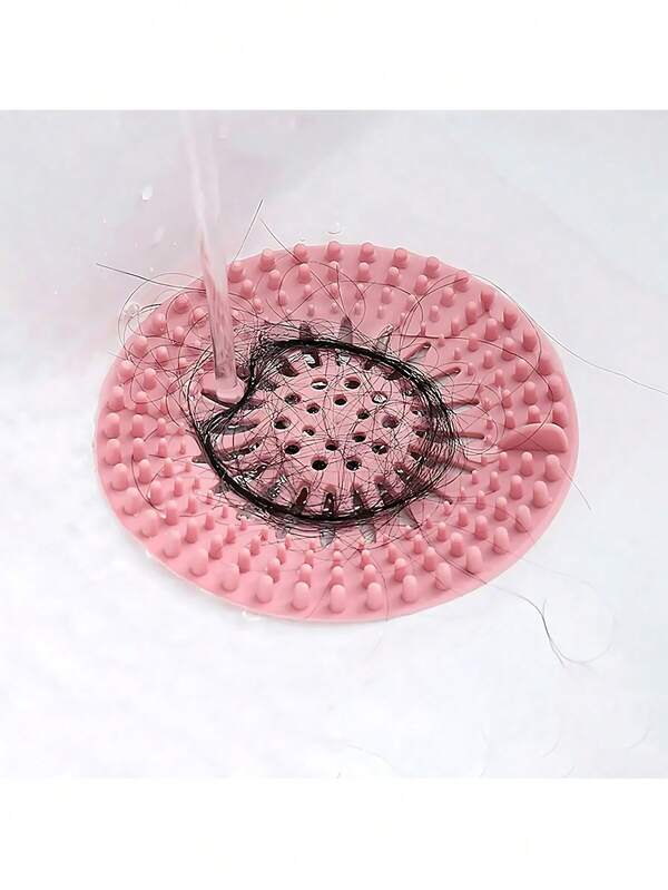 4pcs Shower Drain Hair Catcher & Kitchen Sink Strainer – Reusable Silicone Mesh Filter With Suction Cup/Non-Slip Design, Anti-Clog Drain Protector For Bathtub, Shower, Sink (Perfect Gift For Homeowners)There Are Two Options To Choose From: One Without Suction Cups And The Other With Suction Cups