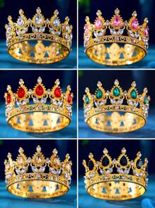 Coroas de Ouro Incrustadas de de Luxo para Concursos de Beleza e Casamentos