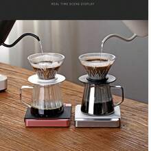 YRP 便携式树脂滤杯，咖啡杯型号 V01/V02 黑色、白色、银色，专业家用咖啡滴滤器，咖啡师工具，适用于家庭、餐厅、厨房、户外、旅行，由树脂和硅胶制成，V01 容量 280ml 适合 1-2 人，V02 容量 400ml 适合 1-4 人，可重复使用的咖啡过滤器，V 型咖啡滴滤器，家用咖啡滤杯，过滤滴头，手动咖啡机 - 彩色 - 查看 10