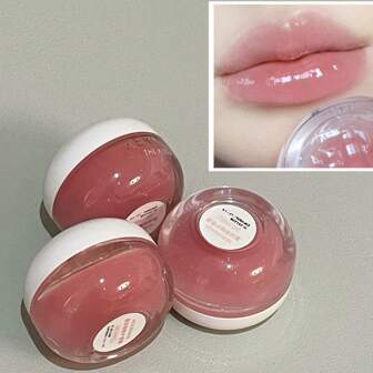 保湿唇膜，果冻质地睡眠唇膜，滋养保湿，防止干裂脱皮，淡化唇纹，持久，唇彩，唇部护理，适合初学者、学生，情人节和生日礼物，便携且适合旅行，HERORANGE