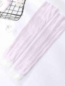 1 双女士户外防晒蕾丝冰丝袖套，公主芭蕾风格，优雅时尚，肘部拼接，多功能防晒透气防紫外线蕾丝袖套，适合夏季