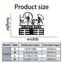 1 buc. Suport de prezentare a medaliilor de gimnastică metalice personalizabile, artă de perete, vitrină personalizată pentru nume pentru gimnaste, suport pentru medalii din fier pentru decor, cadou perfect pentru gimnaste, ușor de instalat